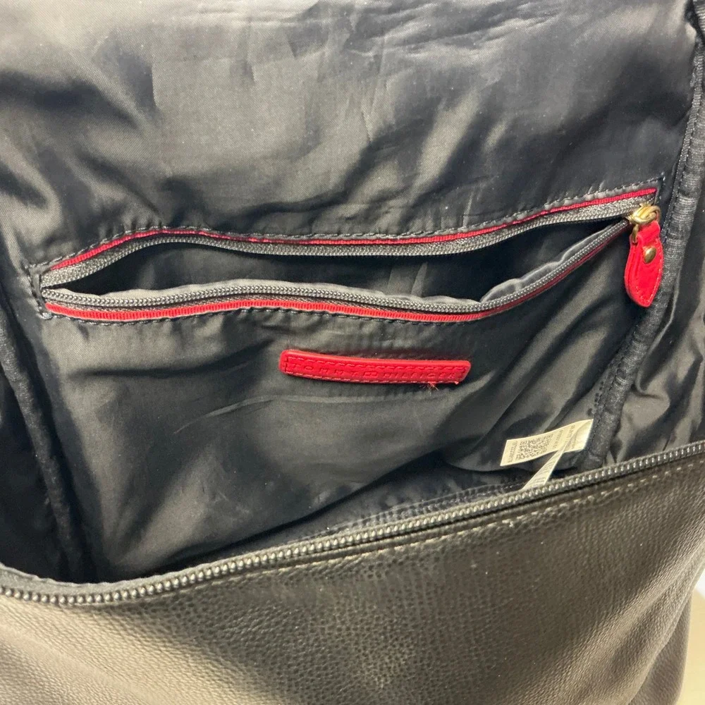Tommy‎ Hilfiger Black Convertible Backpack Shoulder Bag Purse Red White Blue